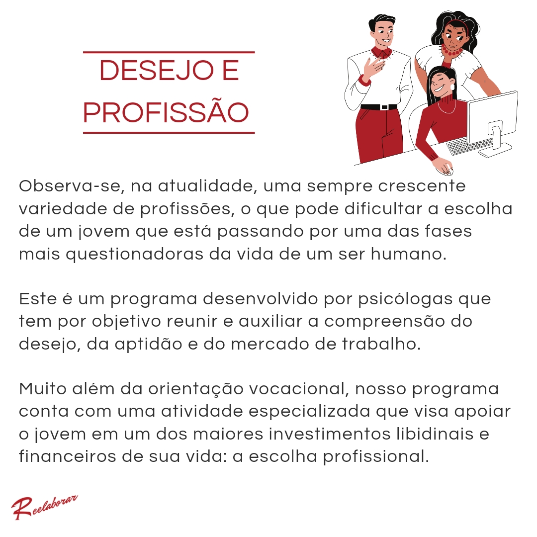 Imagem flyer projeto Desejo e profissão